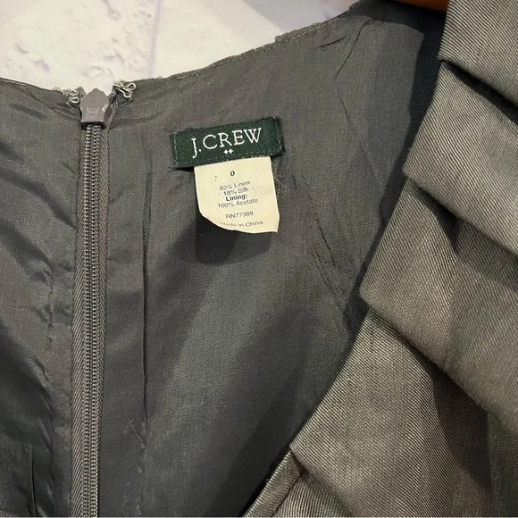 J. Crew Gray Ruffle‎ Collar Lined Sheath Dress - Picture 6 of 8